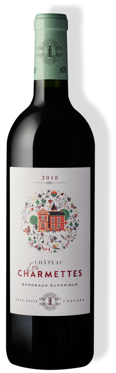 Chateau Les Charmettes, Trocard Bordeaux Superieur, 2018 Bottle