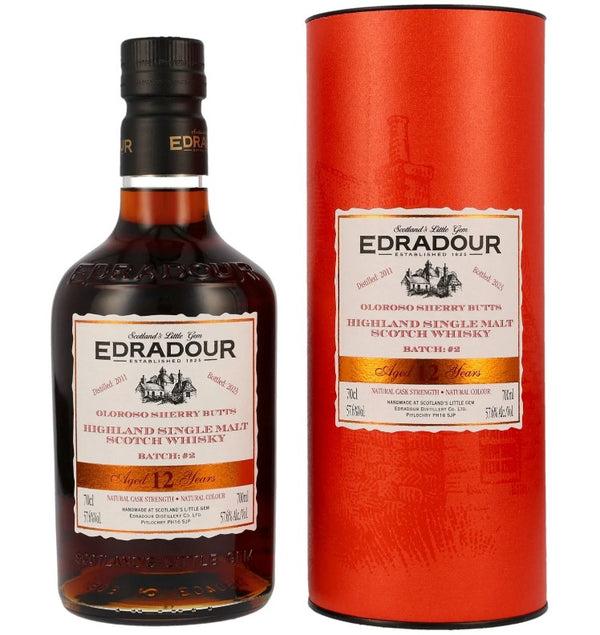 Edradour 12 Year Old Cask Strength Batch #2 - 1st fill Oloroso Sherry Butts, 70cl Bottle