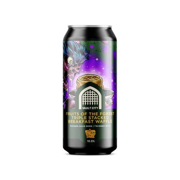 Vault City Brewing Fruits Of The Forest Triple Stacked Breakfast Waffle, 440ml Can - The Fine Wine Company