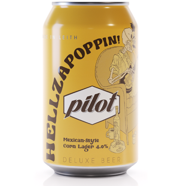 Pilot Brewery, Hellzapoppin, Corn Lager 330ml Can - The Fine Wine Company