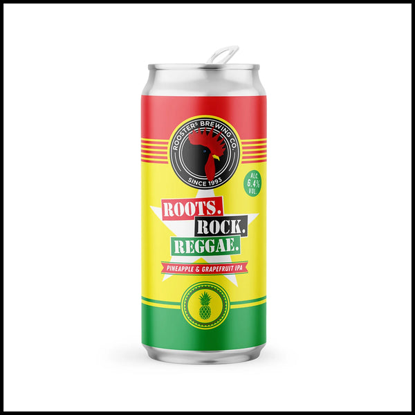 Rooster's Brewery,Roots. Rock. Reggae. Pineapple & Grapefruit IPA 440ml Can