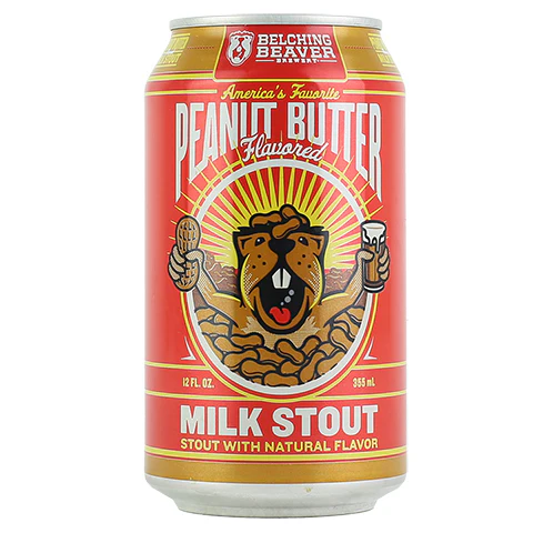 Belching Beaver Brewing, Peanut Butter Milk Stout 355ml Can - The Fine Wine Company