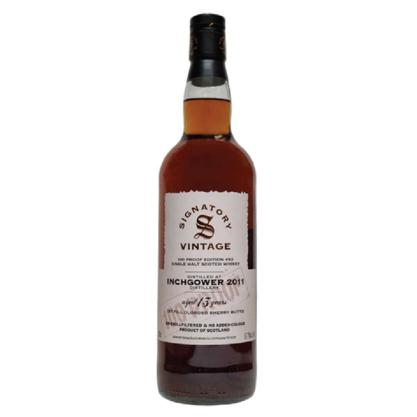 Inchgower 2011 #53 13 Years Old 100 Proof (Signatory Vintage) 70cl Bottle