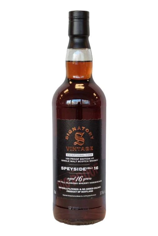 Speyside (GL) 16 Year Old Exceptional #7 Signatory – 100 Proof 70cl Bottle