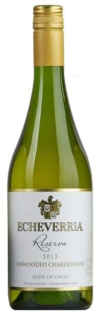 Vina Echeverria, Reserva, Valle de Curico, Unwooded Chardonnay 2023 (Case)