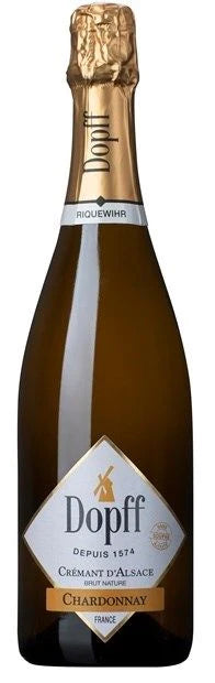 Dopff au Moulin, Alsace Chardonnay Brut Nature Sans Soufre Ajoute, Cremant d'Alsace 2020 (Case)