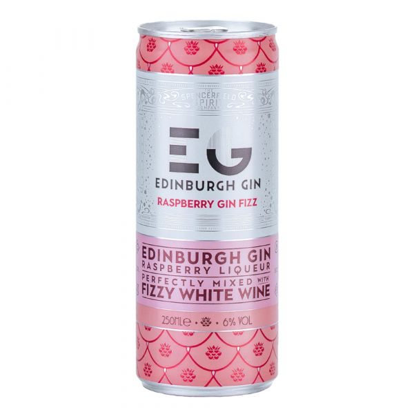Edinburgh Gin, Raspberry Fizz RTD Can 25cl