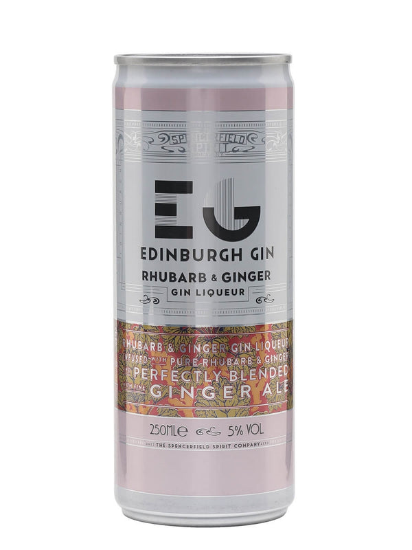 Edinburgh Gin, Rhubarb & Ginger-Ginger Ale RTD Cans 25cl