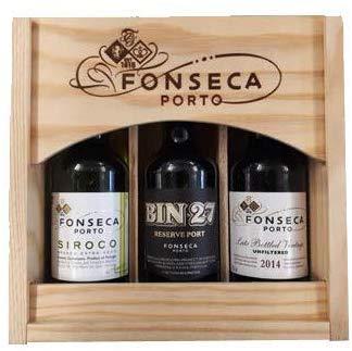 Fonseca 3 x 5cl Port Miniatures Gift Set in wood (Siroco, Bin 27 and LBV) Bottle