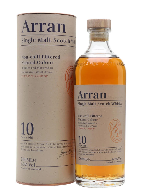 Arran 10 Year Old, (No Chilled Filtered) 70cl Bottle